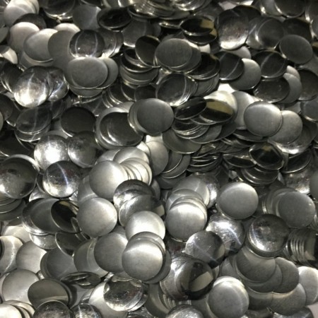 Стразы клеевые (камни) металл круг 10х10мм никель (200 штук)