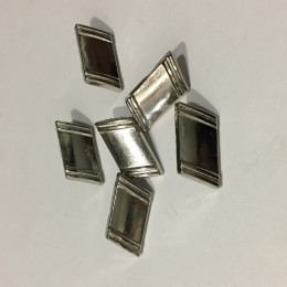Кнопка металлическая 15.х10мм никель верх (Штука)