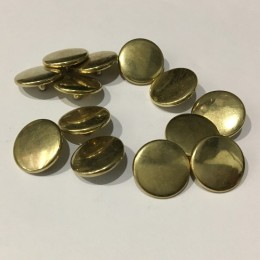 Кнопка металлическая 15мм золото верх (Штука)