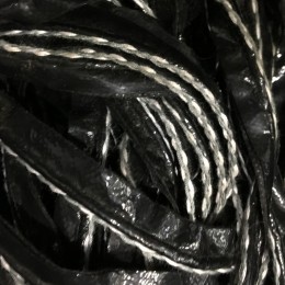 Кант лаковый кожезаменитель косичка ручной стежок серая нить (30 метров)
