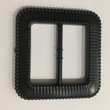 Пряжка пластиковая декоративная черная квадрат закругленные углы 4,5см (Штука)