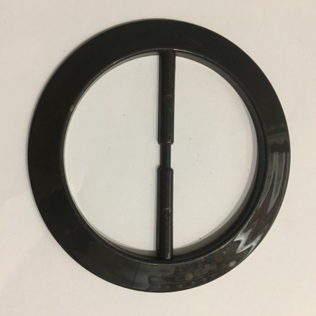 Пряжка пластиковая декоративная коричневая круг большой 7см (Штука)
