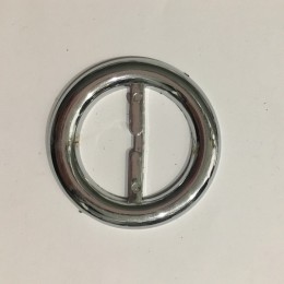 Пряжка пластиковая декоративная круг серебро 4см (Штука)