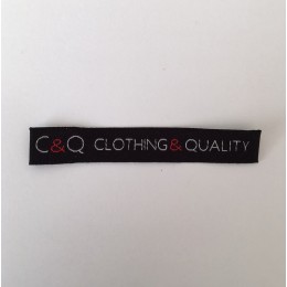 Этикетка жаккардовая вышитая Clothing Quality 10 мм заказная (1000 штук)