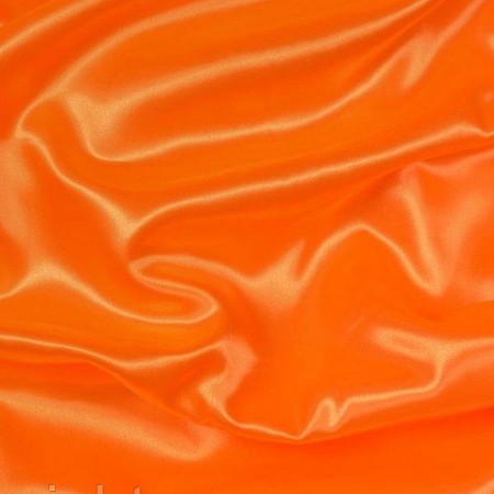 Ткань атласная однотонная оранжевый (метр )