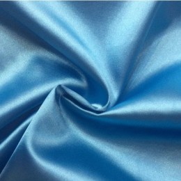 Ткань атлас стрейч тонкий голубой (метр )