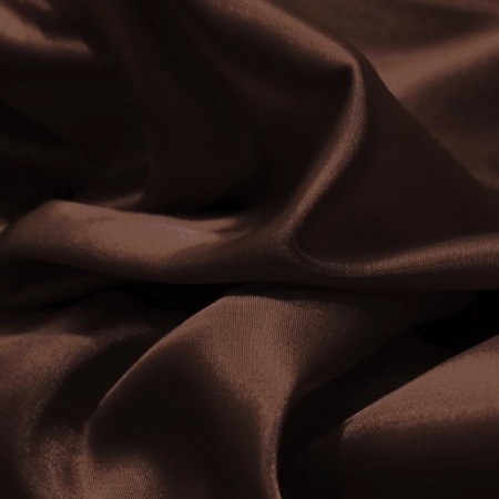 Ткань атлас стрейч тонкий  шоколад (метр )