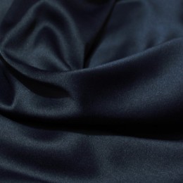 Ткань атлас коттон темно-синий (метр )