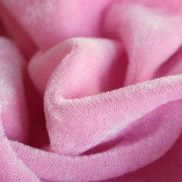 Ткань велюр стрейчевый розовый (метр )