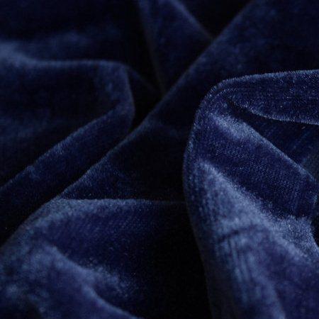 Ткань велюр стрейчевый темно-синий (метр )