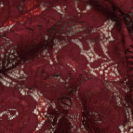 Ткань гипюр стрейчевый розочки бордовый (метр )