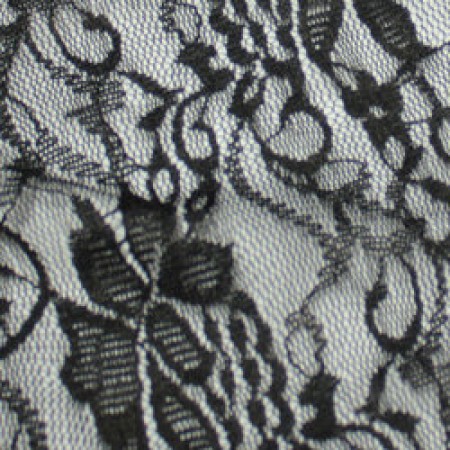 Ткань гипюр стрейчевый черный (метр )