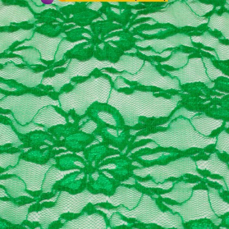 Ткань гипюр стрейчевый зеленый (метр )