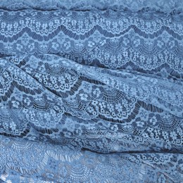 Ткань гипюр стрейчевый реснички (голубой) (метр )