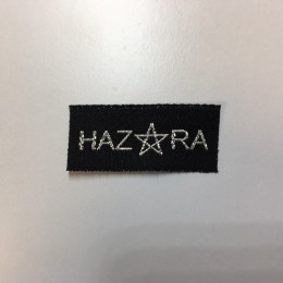 Этикетка жаккардовая вышитая HAZARA 15 мм заказная (1000 штук)