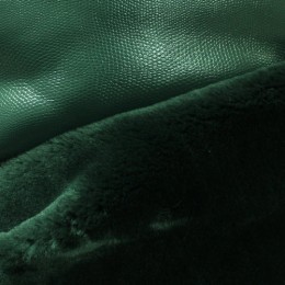 Мех дубляж мутон темно-зеленый (метр )