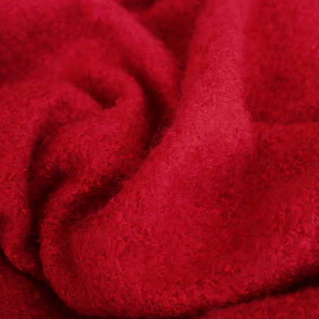 Ткань пальтовая букле красная (Турция) 1 (метр )