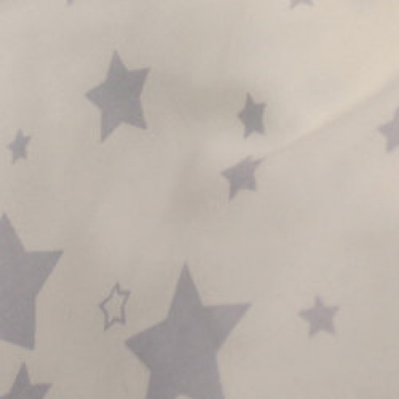 Ткань сатин хлопок принт голубые серые звезды 66121 (метр )