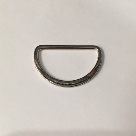 Полукольцо металлическое 25мм плоское никель (200 штук)