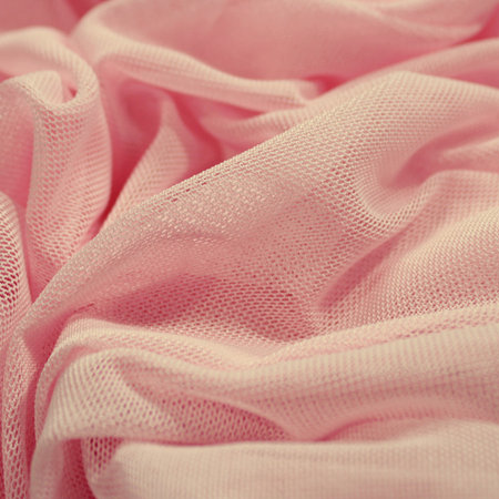 Ткань сетка стрейч розовая (метр )