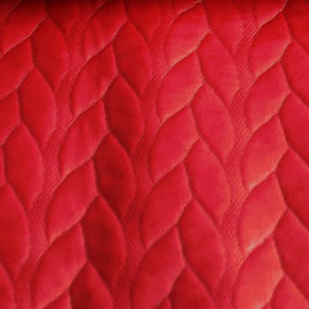 Ткань стеганый трикотаж кожа косичка (красный) (метр )