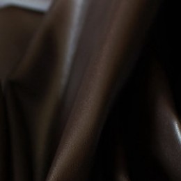 Ткань исскуственная стрейч кожа темно-коричневая (метр )