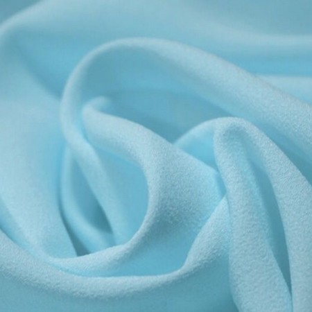 Ткань креп-шифон голубой (метр )