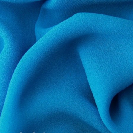 Ткань креп-шифон голубая бирюза (метр )