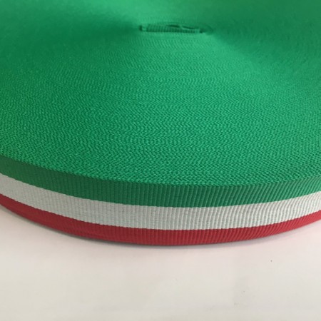 Тесьма репсовая производство 30мм флаг Италия (50 метров)
