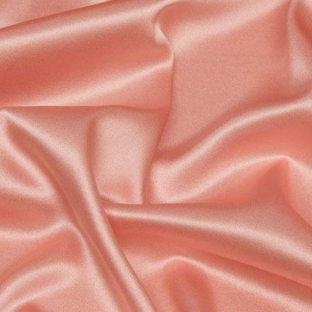 Ткань атласная однотонная персико розовый (метр )