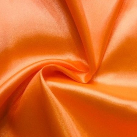 Ткань атлас стрейч тонкий оранж (метр )