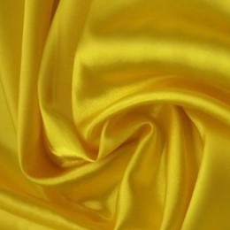 Ткань атлас стрейч тонкий желтый (метр )