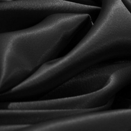 Ткань атлас стрейч плотный черный (метр )