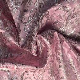 Ткань парча жаккард розовая (метр )