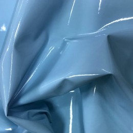 Ткань лак стрейч (латекс) голубой (метр )