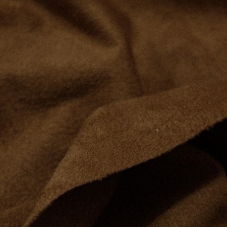 Ткань замша стрейч коричневый (метр )