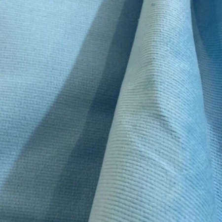 Ткань вельвет мелкий голубой (метр )
