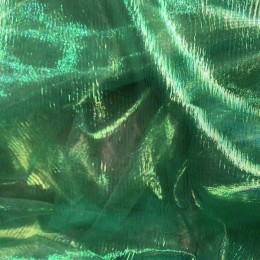 Ткань органза хамелеон зеленый (метр )