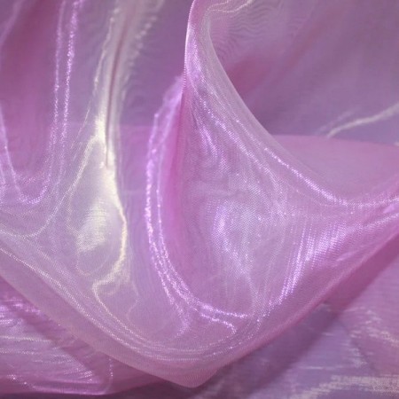 Ткань органза однотонный розовая (метр )