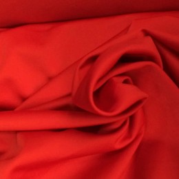Ткань эластик с начесом красный (метр )