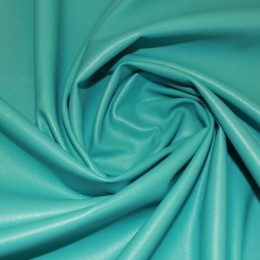 Ткань кожа стрейч голубая бирюза  (метр )