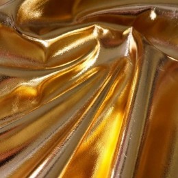 Ткань кожа стрейч металлик золото (метр )