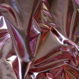 Ткань кожа стрейч металлик розовая (пудра) (метр )