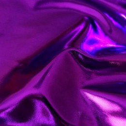 Ткань кожа стрейч металлик фиолет (метр )